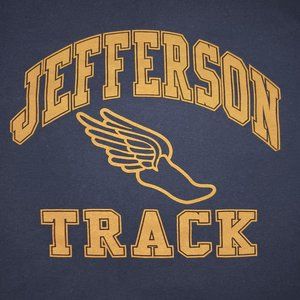 T Shirt Jefferson Township NJ High School Track Jerzees Adult Size L Large